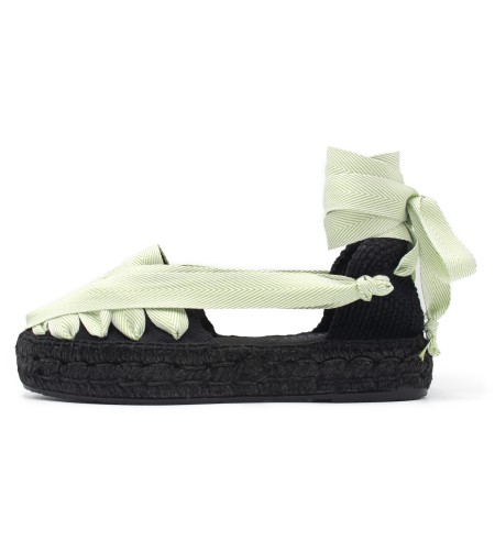 Pinxo Espadrille Total Black - Espiga Green