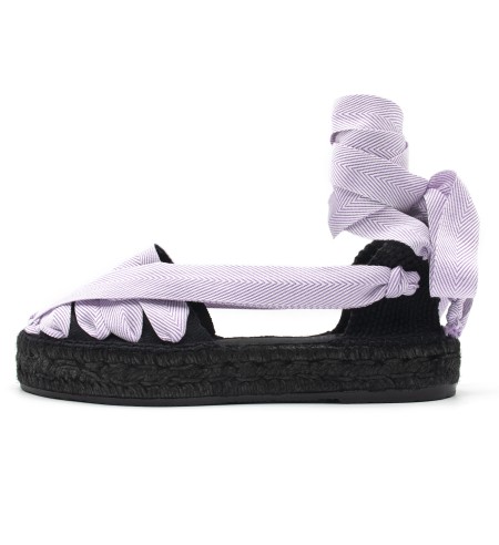 Pinxo Espadrille Total Black - Espiga Purple