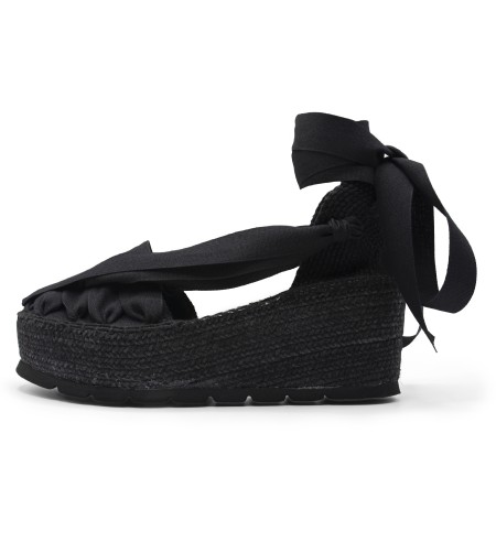 Pinxo Espadrille Black High Platform Black