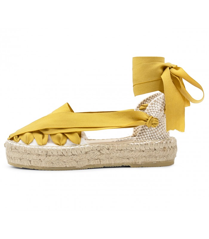 Mustard yellow espadrilles on sale