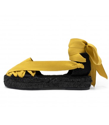 Pinxo Espadrille Total Black- Mustard