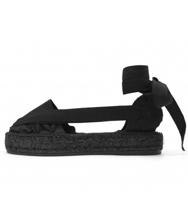 Pinxo Espadrille Total Black Platform 